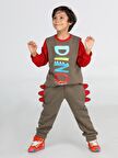 Dino Renkli Erkek Çocuk Eşofman Takım