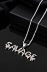 Savage Iced Out Çelik Kolye CS1164GM