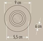 Cata CT-6555 Ortanca Cam Spot Ct-6555 ( Takım Halinde ) Beyaz Işık