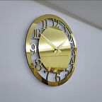 Dekoratif Gold Aynalı Duvar Saati