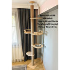 Kedi Kulesi, Kedi Oyun Kulesi, Kedi Tırmala Kulesi, Kedi Tırmalama Direği,Tavana Boyu Direk(demonte)