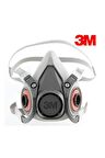 3M Yarım Yüz Maskesi 6200 Modeli + 3M 6057 Abe Asit Gaz / Buhar Filtresi