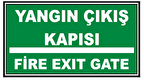 Fosforlu Yangın Çıkış Kapısı- Fire Exit Levhası  - Fotolümenli