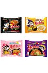 buldak ramen 4 flavor combo (carbo + çeşit peynirli + acılı + habanero lime ) 4 Adet