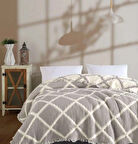 Battal Boy Jakarlı 6 kat müslin %100 Pamuk  Yatak Örtüsü (Müslin Yorgan)-Baklava