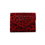 Lux Leder Vico Hakiki Deri Leopar Baskı Süet Cüzdan