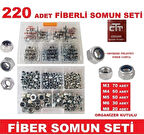 Fiberli Somun Seti 220 Parça Organizer Kutulu