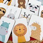 Zeka Kartları Eşleştirme Oyunu Hafıza Kartı Ahşap Eğitici Oyuncak