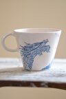 Ejderha Kahve Kupası, El Yapımı Seramik Dragon Kahve Bardağı, Özel Tasarım Mug