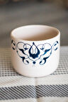 Rumi Desenli Fincan, Dekoratif Seramik Bardak, El Yapımı Dantel Desenli, Minimalist-Vintage Kupa