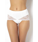 Cezbe G-Box Beyaz Dantel Detaylı Yüksek Bel Kadın Şort Külot 908