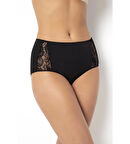Cezbe G-Box Siyah Dantel Detaylı Yüksek Bel Kadın Şort Külot 911