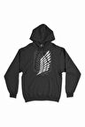 Attack On Titan Logolu Kapşonlu Sweatshirt Hoodie