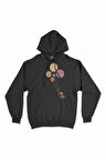 Bisikletli Uçan Gezegenler Kapşonlu Sweatshirt Hoodie