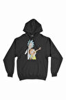 Rick And Morty Tasarımlı Kapşonlu Sweatshirt Hoodie