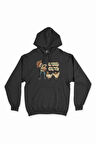 Dedemin Çiftliği Siyah Kapşonlu Sweatshirt Hoodie