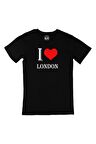 I Love London Siyah Tişört
