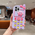iPhone 14 Pro Max Uyumlu Kirby Detaylı Anime Figürlü Yumuşacık Hamur Kılıf