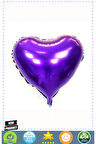 Kalp Balon Folyo Mor 45cm 18 Inç Kız Erkek Çocuk Oyuncakları Eğitici Oyuncaklar
