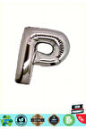 P Harf Folyo Balon Gümüş Renk 40 Inç Kız Erkek Çocuk Oyuncakları Eğitici Oyuncaklar