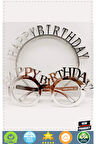 Happy Birthday Yazılı Taç Ve Happy Birthday Yazılı Gözlük Seti Gümüş Renk Kız Erkek Çocuk Oyu