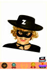 Z Logolu Zorro Şapkası ve Zorro Maskesi Çocuk Boy 1 Gram Kız Erkek Çocuk Oyuncakları Eğitici Oyuncak