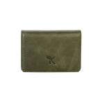 KARALI Yeşil Crazy Deri Kutu Kartlık Cüzdan