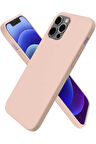 iPhone 12 Pro Kılıf First Silikon - Pudra