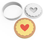 Kurabiye Kesici ve Damga Set - Kalp