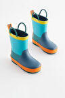 Next Baby Mavi Renk Bloklu Su Geçirmez Yağmur Çizmesi / Bot