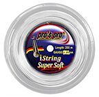 Pros Pro İString Süper Soft 1,25 mm. Rulo Raket Kordajı 200 metre Beyaz