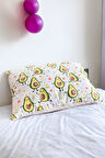Bebek Yastığı | Örme Kumaş, Çift Taraflı, Avokado Desen, 35x45 Cm, Kılıf Ve Iç Dolgu