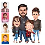 Kişiye Özel Evli Erkek Kadın 4 Kişilik Aile Araba Dikiz Ayna Süsü