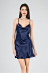 Pirmoda Kısa Gecelik Degaje  Lacivert 7740