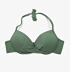HAKİ ÖNÜ GEÇMELİ YARIM DESTEKLİ BIKINI ÜSTÜ
