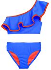 Saks Turuncu biyeli kız çocuk bikini takım DB200621BT