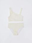Dokulu kumaş kız çocuk bikini takım