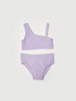 Dokulu kumaş kız çocuk bikini takım