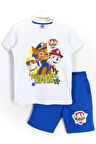 Paw Patrol Marshall Rubble Chase Baskılı Çocuk Takım Beyaz Mavi