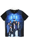 BTS K-Pop Grubu 3D Baskılı Kız Çocuk T-Shirt Siyah