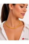 DD562 Sarı Heishi Boncuklu Choker Kolye