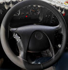 DİKİŞLİ DİREKSİYON KILIFI SİYAH DERİ GRİ DİKİŞLİ MERCEDES AXOR 1840 İÇİN