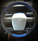 DİKİŞLİ DİREKSİYON KILIFI SİYAH DERİ MAVİ DERİ SİYAH DİKİŞLİ YENİ VOLVO TIR KAMYON İÇİN