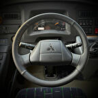 DİKİŞLİ DİREKSİYON KILIFI SİYAH DERİ NOKTALI DERİ SİYAH DİKİŞLİ MİTSUBİSHİ TEMSA PRESTİJ İÇİN