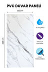 SUMQUAT WHITE GRAY Mermer Desenli PVC Panel 122 x 244 CM 