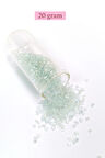 Kesme Cam Boncuk 2mm - 20 Gram - Şeffaf Beyaz -BNC320