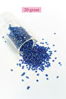 Kesme Cam Boncuk 2mm - 20 Gram - Koyu Mavi -BNC344
