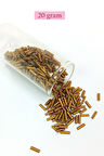 Uzun Boru Kesme Boncuk Çap 2mm Uzunluk 10 mm - 20 Gram - Gold - BNC248