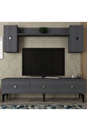MİDASDH TV ÜNİTESİ TAKIMI ANTRASİT-GÜMÜŞ