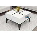 Orta Sehpa Nova Beyaz Siyah